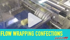 Flow wrapping confectioneries with sleek flow wrapping machine