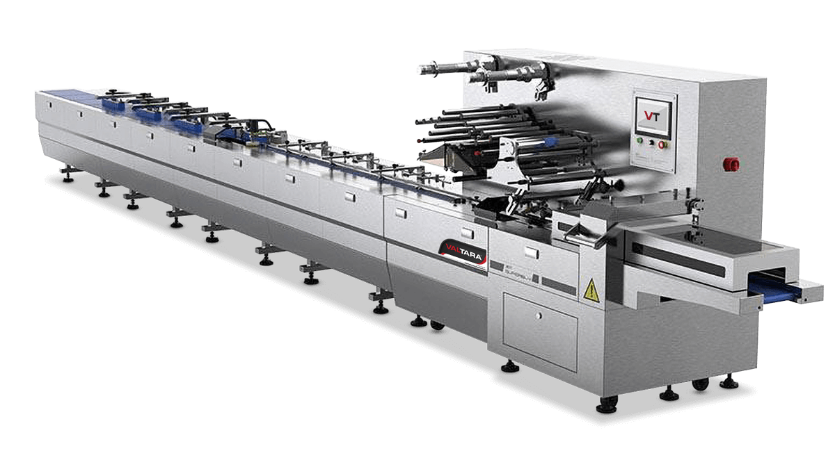 Sleek HSA high speed flow wrapping machine with product alignment