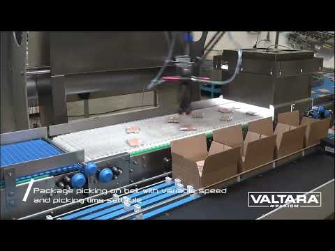 Pick & Place Thermoformed Sausages Into Cases with PKR Delta High Speed Sanitary System